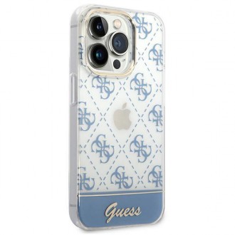Guess GUHCP14LHG4MHB iPhone 14 Pro 6,1" niebieski/blue hardcase 4G Pattern Script