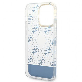 Guess GUHCP14XHG4MHB iPhone 14 Pro Max 6,7" niebieski/blue hardcase 4G Pattern Script