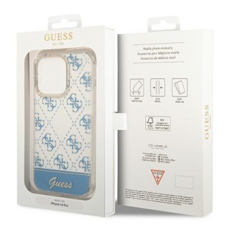 Guess GUHCP14XHG4MHB iPhone 14 Pro Max 6,7" niebieski/blue hardcase 4G Pattern Script
