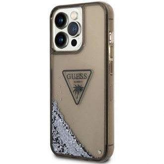 Guess GUHCP14LLFCTPK iPhone 14 Pro 6,1" czarny/black hardcase Liquid Glitter Palm Collection