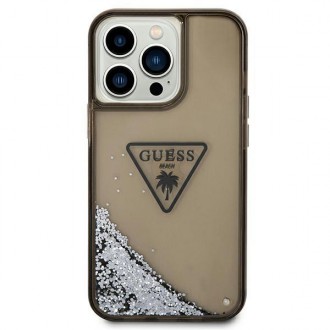 Guess GUHCP14LLFCTPK iPhone 14 Pro 6,1" czarny/black hardcase Liquid Glitter Palm Collection