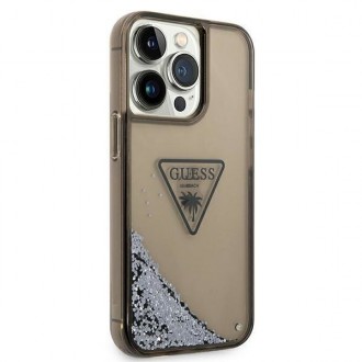 Guess GUHCP14LLFCTPK iPhone 14 Pro 6,1" czarny/black hardcase Liquid Glitter Palm Collection
