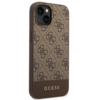 Guess GUHCP14MG4GLBR iPhone 14 Plus 6,7" brązowy/brown hard case 4G Stripe Collection