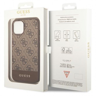 Guess GUHCP14MG4GLBR iPhone 14 Plus 6,7" brązowy/brown hard case 4G Stripe Collection