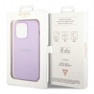 Guess GUHCP14LPSASBPU iPhone 14 Pro 6,1" fioletowy/purple Saffiano Strap