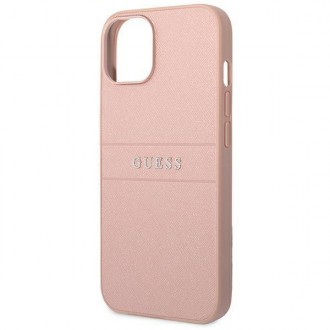 Guess GUHCP14MPSASBPI iPhone 14 Plus 6,7" różowy/pink Saffiano Strap