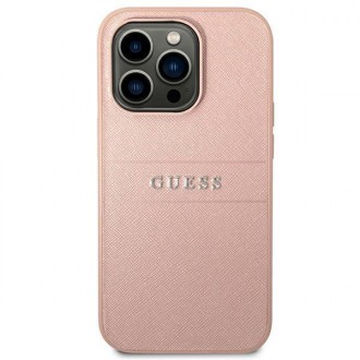 Guess GUHCP14XPSASBPI iPhone 14 Pro Max 6,7" różowy/pink Saffiano Strap