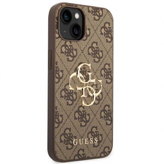Guess GUHCP14S4GMGBR iPhone 14 6,1" brązowy/brown hardcase 4G Big Metal Logo
