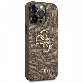 Guess GUHCP14L4GMGBR iPhone 14 Pro 6,1" brązowy/brown hardcase 4G Big Metal Logo