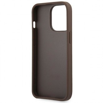 Guess GUHCP14L4GMGBR iPhone 14 Pro 6,1" brązowy/brown hardcase 4G Big Metal Logo
