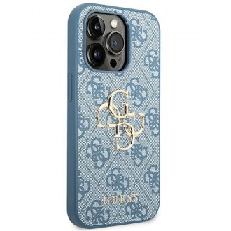 Guess GUHCP14L4GMGBL iPhone 14 Pro 6,1" niebieski/blue hardcase 4G Big Metal Logo