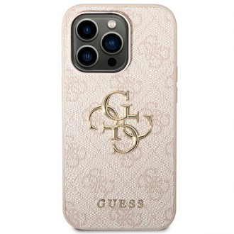 Guess GUHCP14X4GMGPI iPhone 14 Pro Max 6,7" różowy/pink hardcase 4G Big Metal Logo