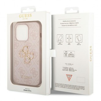 Guess GUHCP14X4GMGPI iPhone 14 Pro Max 6,7" różowy/pink hardcase 4G Big Metal Logo