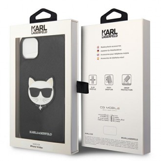 Karl Lagerfeld KLHCP14MSAPCHK iPhone 14 Plus 6,7" hardcase czarny/black Saffiano Choupette Head Patch