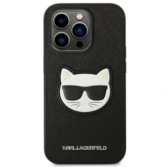 Karl Lagerfeld KLHCP14XSAPCHK iPhone 14 Pro Max 6,7" hardcase czarny/black Saffiano Choupette Head Patch