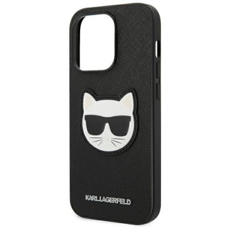 Karl Lagerfeld KLHCP14XSAPCHK iPhone 14 Pro Max 6,7" hardcase czarny/black Saffiano Choupette Head Patch