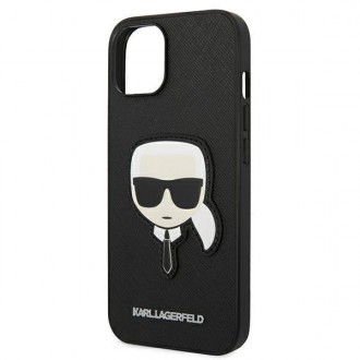 Karl Lagerfeld KLHCP14SSAPKHK iPhone 14 6,1" czarny/black hardcase Saffiano Karl`s Head Patch