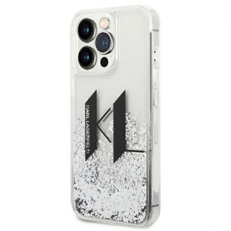 Karl Lagerfeld KLHCP14XLBKLCS iPhone 14 Pro Max 6,7" srebrny/silver hardcase Liquid Glitter Big KL