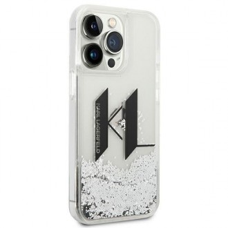 Karl Lagerfeld KLHCP14XLBKLCS iPhone 14 Pro Max 6,7" srebrny/silver hardcase Liquid Glitter Big KL