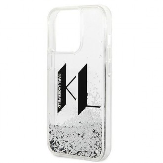 Karl Lagerfeld KLHCP14XLBKLCS iPhone 14 Pro Max 6,7" srebrny/silver hardcase Liquid Glitter Big KL