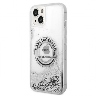 Karl Lagerfeld KLHCP14SLCRSGRS iPhone 14 6,1" srebrny/silver hardcase Liquid Glitter RSG