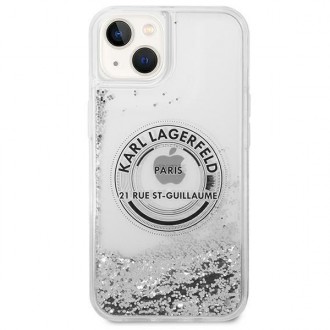 Karl Lagerfeld KLHCP14SLCRSGRS iPhone 14 6,1" srebrny/silver hardcase Liquid Glitter RSG