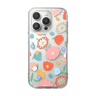 Ringke Fusion Design Armored Sleeve Cover with Gel Frame for iPhone 14 Pro Max transparent (Floral) (FD645E31)