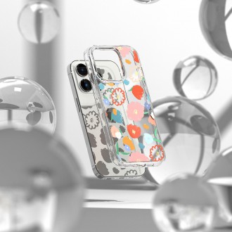 Ringke Fusion Design Armored Sleeve Cover with Gel Frame for iPhone 14 Pro Max transparent (Floral) (FD645E31)