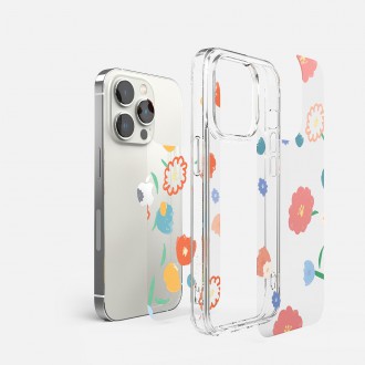 Ringke Fusion Design Armored Sleeve Cover with Gel Frame for iPhone 14 Pro Max transparent (Floral) (FD645E31)