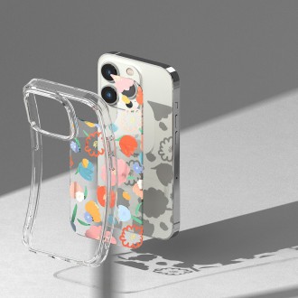 Ringke Fusion Design Armored Sleeve Cover with Gel Frame for iPhone 14 Pro Max transparent (Floral) (FD645E31)