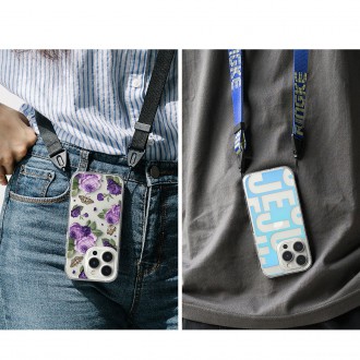 Ringke Fusion Design Armored Case Cover with Gel Frame for iPhone 14 Pro Max transparent (Purple rose) (FD645E29)