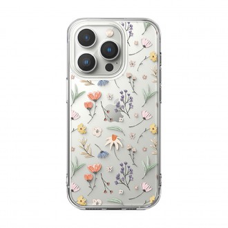 Ringke Fusion Design Armored Case Cover with Gel Frame for iPhone 14 Pro transparent (Dry flowers) (FD641E30)