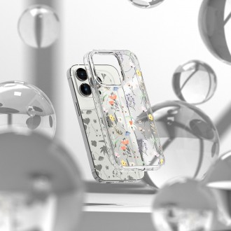 Ringke Fusion Design Armored Case Cover with Gel Frame for iPhone 14 Pro transparent (Dry flowers) (FD641E30)