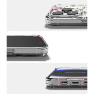 Ringke Fusion Design Armored Case Cover with Gel Frame for iPhone 14 Pro transparent (Dry flowers) (FD641E30)