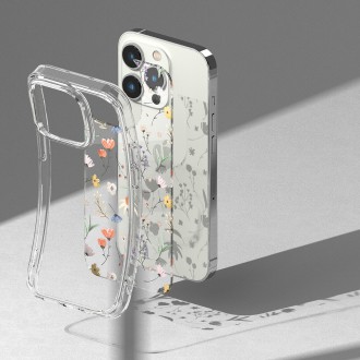 Ringke Fusion Design Armored Case Cover with Gel Frame for iPhone 14 Pro transparent (Dry flowers) (FD641E30)
