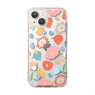 Ringke Fusion Design Armored Sleeve Cover with Gel Frame for iPhone 14 Plus transparent (Floral) (FD637E31)