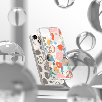 Ringke Fusion Design Armored Sleeve Cover with Gel Frame for iPhone 14 Plus transparent (Floral) (FD637E31)