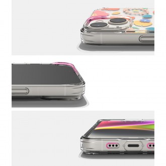 Ringke Fusion Design Armored Sleeve Cover with Gel Frame for iPhone 14 Plus transparent (Floral) (FD637E31)