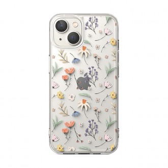 Ringke Fusion Design Armored Case Cover with Gel Frame for iPhone 14 Plus transparent (Dry flowers) (FD637E30)