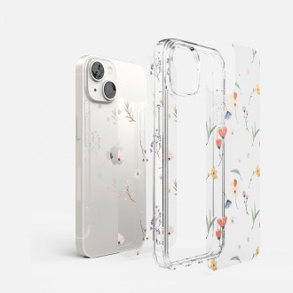 Ringke Fusion Design Armored Case Cover with Gel Frame for iPhone 14 Plus transparent (Dry flowers) (FD637E30)