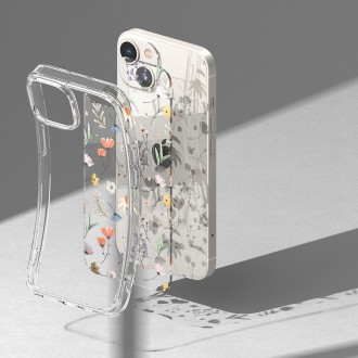 Ringke Fusion Design Armored Case Cover with Gel Frame for iPhone 14 Plus transparent (Dry flowers) (FD637E30)