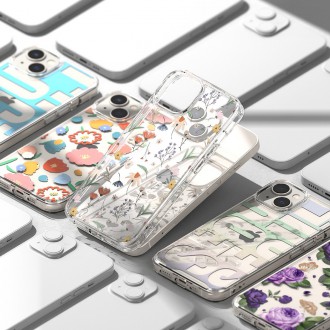 Ringke Fusion Design Armored Case Cover with Gel Frame for iPhone 14 transparent (Dry flowers) (FD633E30)
