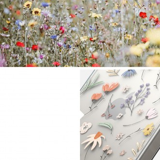 Ringke Fusion Design Armored Case Cover with Gel Frame for iPhone 14 transparent (Dry flowers) (FD633E30)