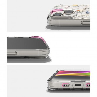 Ringke Fusion Design Armored Case Cover with Gel Frame for iPhone 14 transparent (Dry flowers) (FD633E30)