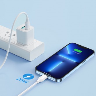 Joyroom cable USB-C - Lightning 480Mb / s 20W 0.25m white (S-CL020A9)