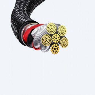 Baseus Tungsten Gold kabel USB-A - USB-C 480Mb/s 100W 1m černý (CAWJ000001)