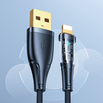 Rychlonabíjecí kabel Joyroom s chytrým vypínačem USB-A - Lightning 2,4A 1,2m černý (S-UL012A3)