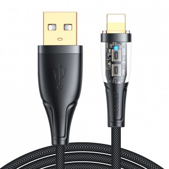 Rychlonabíjecí kabel Joyroom s chytrým vypínačem USB-A - Lightning 2,4A 1,2m černý (S-UL012A3)