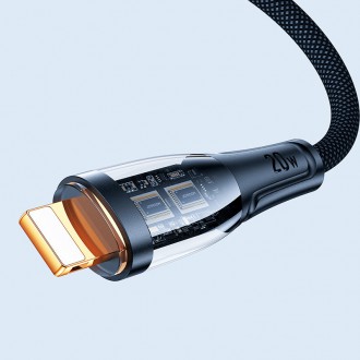 Rychlonabíjecí kabel Joyroom s chytrým vypínačem USB-C - Lightning 20W 1,2m černý (S-CL020A3)