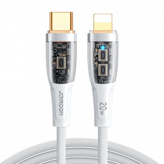 Rychlonabíjecí kabel Joyroom s chytrým vypínačem USB-C - Lightning 20W 1,2m bílý (S-CL020A3)